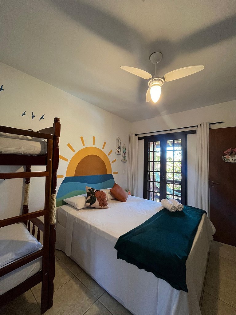 Large suite, with breakfast in Pousada with pool, 200m from