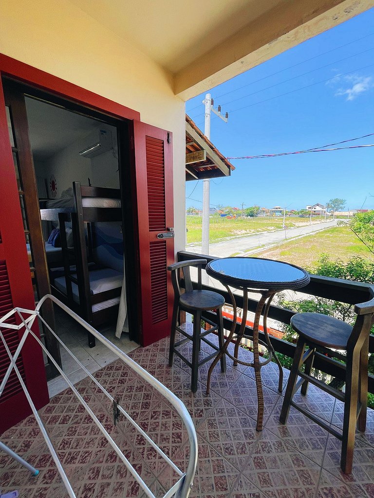 Suite con desayuno en Pousada con piscina, a 200m de la play